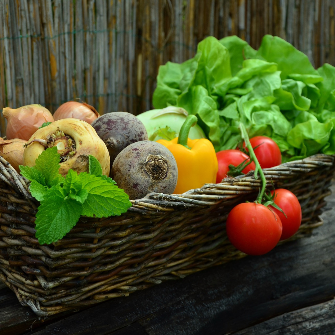 Frisches Gemüse in einem Korb