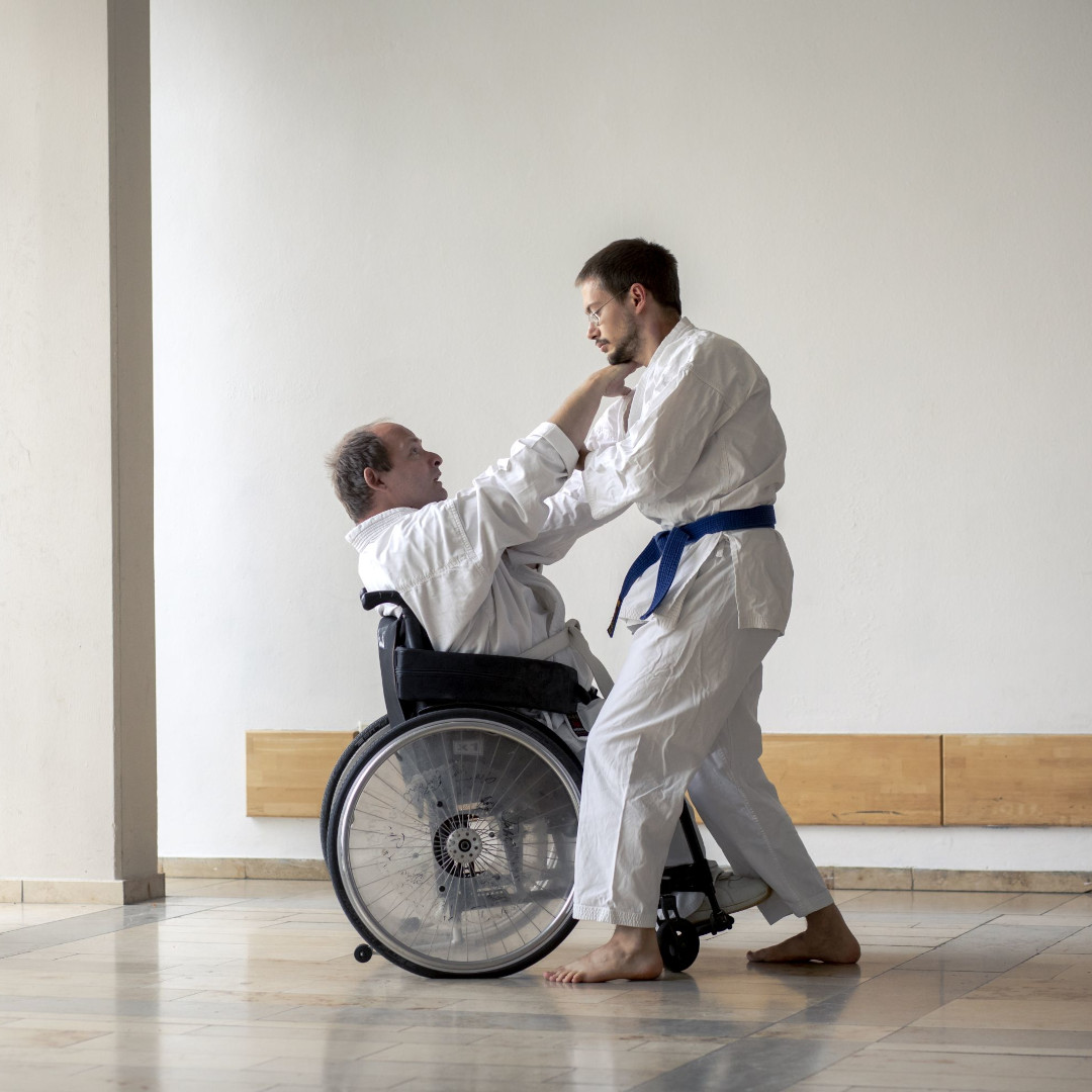 Karateka Thorsten Lugert in Aktion
